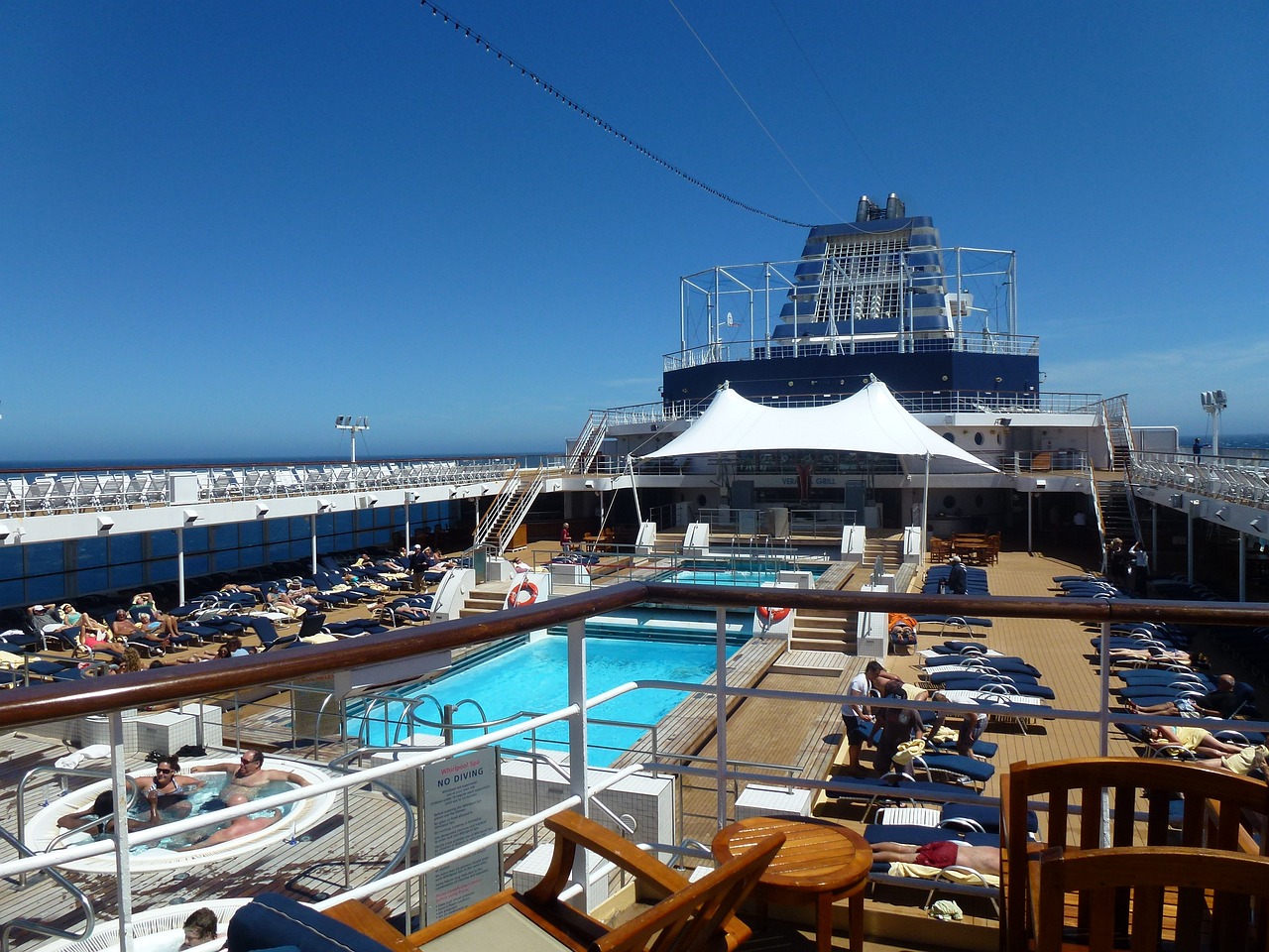 cruise ship, deck of ship, ship