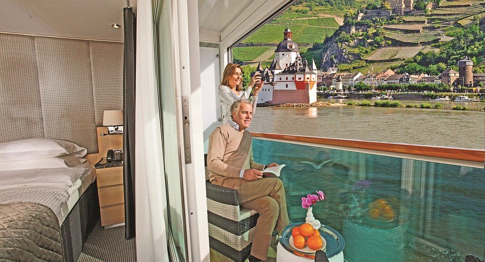 River cruise balcony