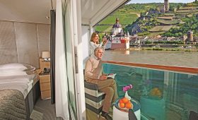 River cruise balcony