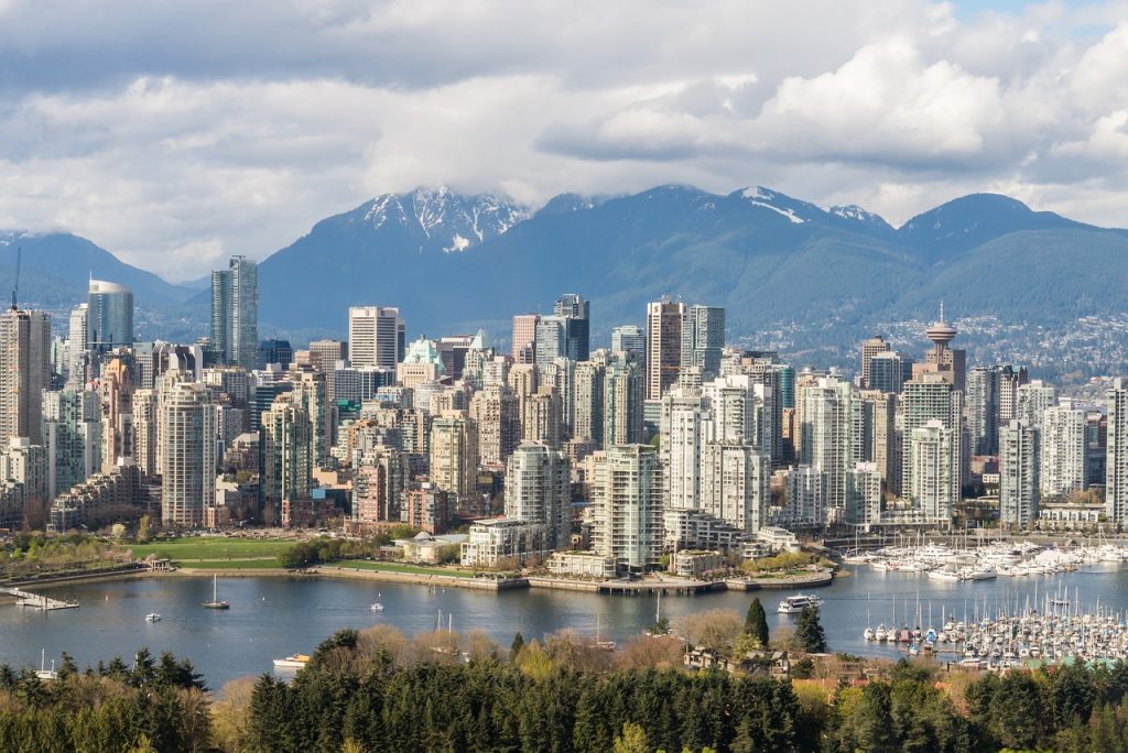 vancouver, skyline, british columbia